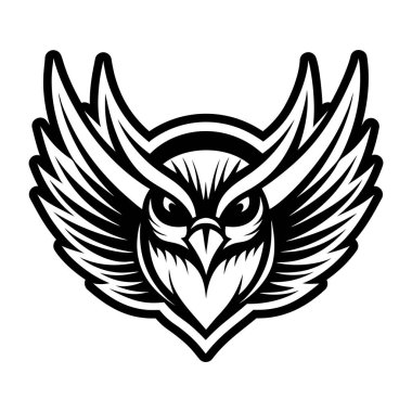 kuş logosu vektör tasarım şablonu çizimi