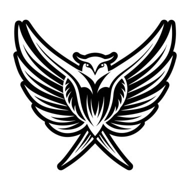 Kartal Kuş Logosu, vektör çizimi