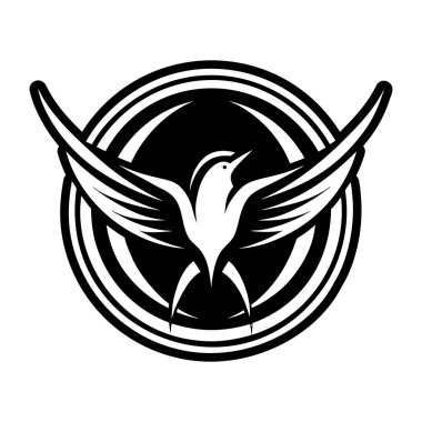 kuş logo vektör şablonu tasarımı