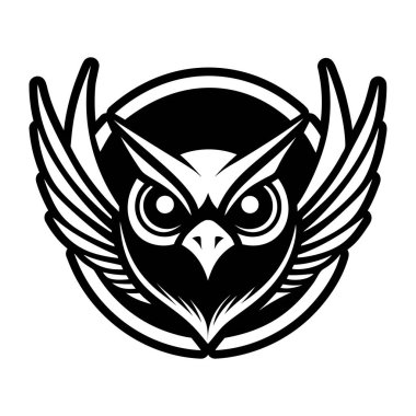 Baykuşun vektör logosu. Baykuş logosu.