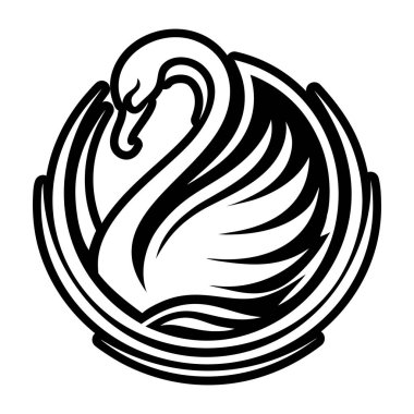 Bir kuğunun vektör illüstrasyonu