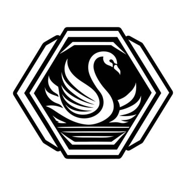 Kuğu logosu tasarım şablonu.