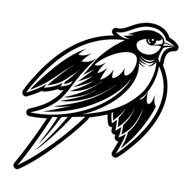 kuş vektör simgesi, basit biçim