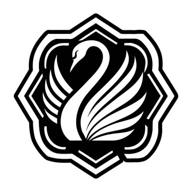 Bir kuğunun vektör illüstrasyonu