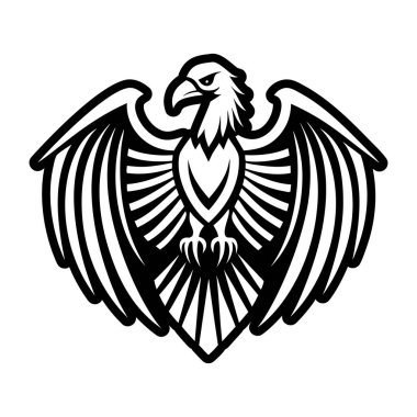 Beyaz arkaplandaki kuşun vektör logosu