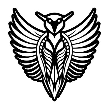 Kartal başlı baş vektör logo şablonu. vektör illüstrasyonu.