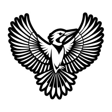 Kuş logosu, vektör illüstrasyonu