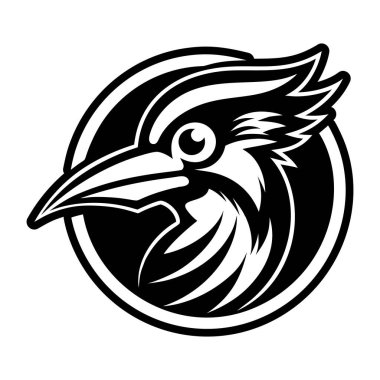 kuş logosu tasarım vektör çizimi