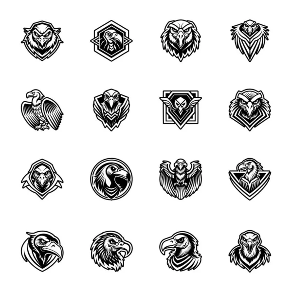 Siyah ve beyaz simgelerinin vektör çizimi