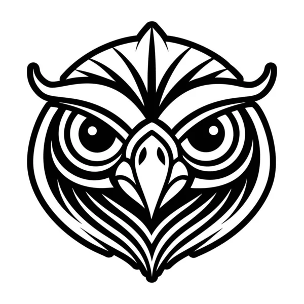 vektör siyah ve beyaz baykuş