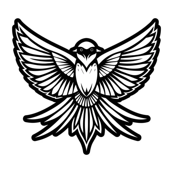 kartal kuş amblemi izole edilmiş ikon vektör illüstrasyon tasarımı