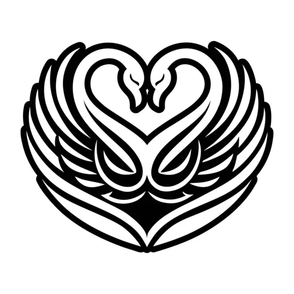 Kabartma Kuğu Kuş Logoları