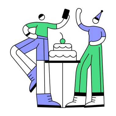 Mutlu adam doğum gününü pastayla kutluyor.