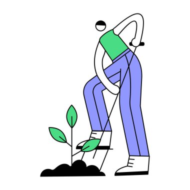 Adam sulama bitkisi, çizgi sanatı