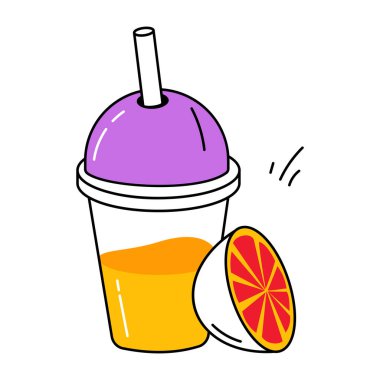 Limonlu soda ve soda vektör çizimi