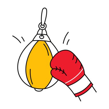 Boks eldivenleri ve kum torbası