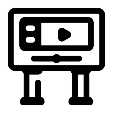 video kamera simgesi, vektör illüstrasyonu