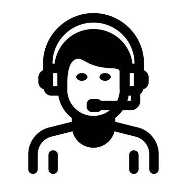 çağrı merkezi operatör simgesi, vektör biçimi