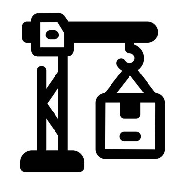 vinç vektörü ince çizgi simgesi