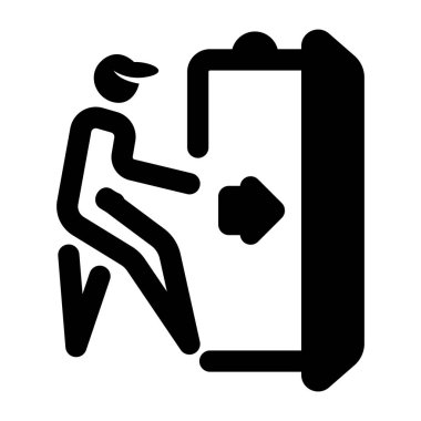 Acil çıkış simgesi katı biçiminde