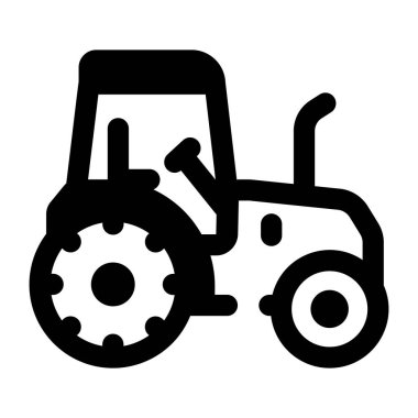 Bir traktör simgesinin vektör illüstrasyonu