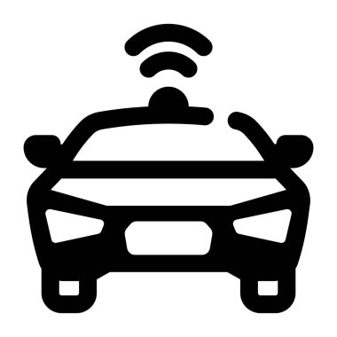 araba sinyal vektör çizgisi simgesi