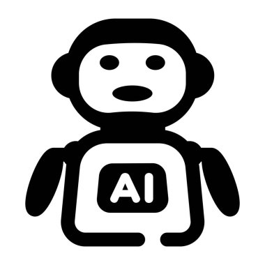 ai robot zeka simgesi, özet biçimi