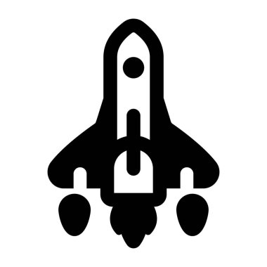 Uzay gemisi simgesi vektör illüstrasyonu