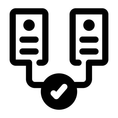 Kontrol listesi vektör simgesi, düz tasarım
