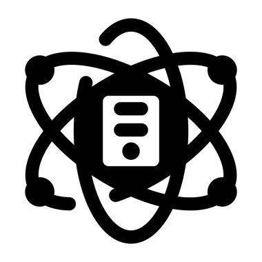 Kolayca düzenleyebilen ya da düzenleyebilen Atom Vektörü simgesi