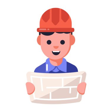 Miğferi ve takvim vektör illüstrasyon tasarımı olan işçi