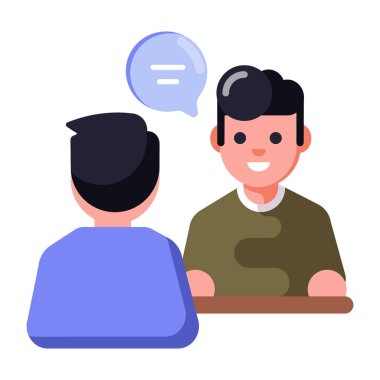 Konuşan ve gülen adam