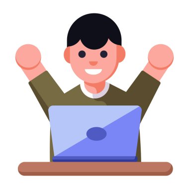 Laptoplu ve zarflı adam