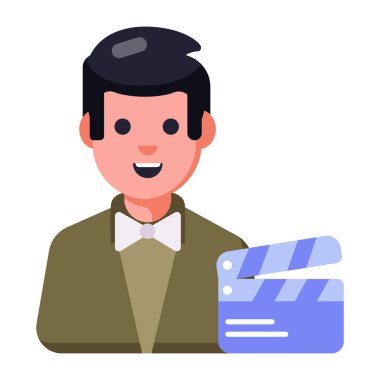 dizüstü bilgisayar kutsal kişilerin resmi, vektör çizim ile işadamı