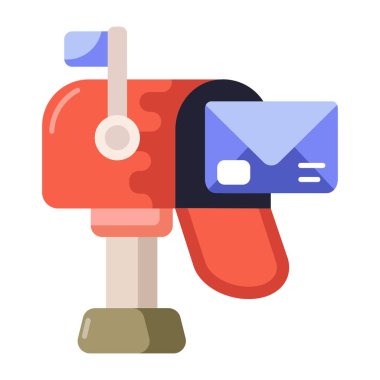 posta kutusu ve harf simgesi vektör tasarımı