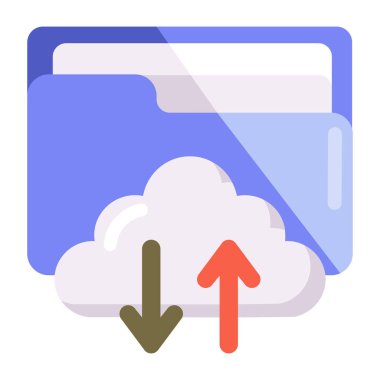 veri depolama. Web simgesi basit illüstrasyon
