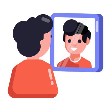 Akıllı telefon kullanan adam, sosyal medya sohbeti