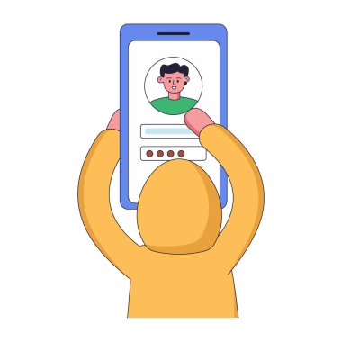 Telefonu ve akıllı telefonu olan genç bir adam..