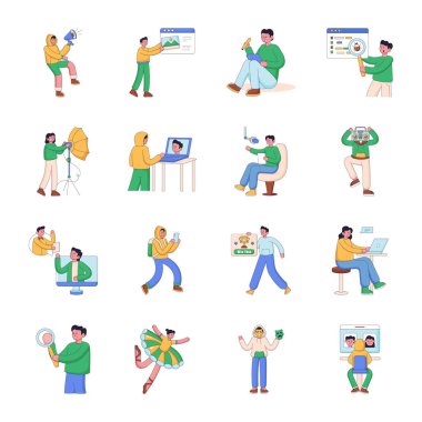 Doktorlar ve hemşireler vektör çizimi