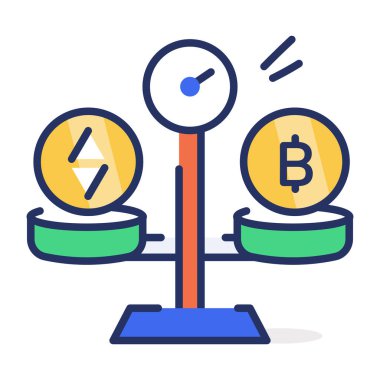 Fiyat karşılaştırmasını gösteren düz biçim simgesi