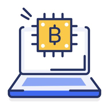 Dijital para gösteren düz biçim simgesi