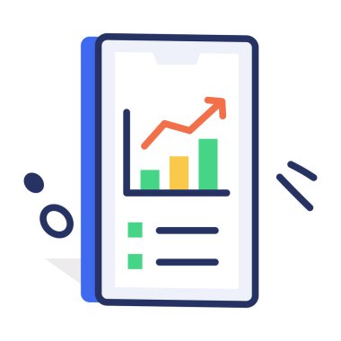 Kar grafiğinin düz bir simgesi