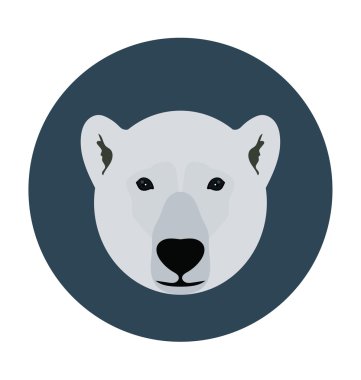 Kutup ayısı düz simge tasarlamak