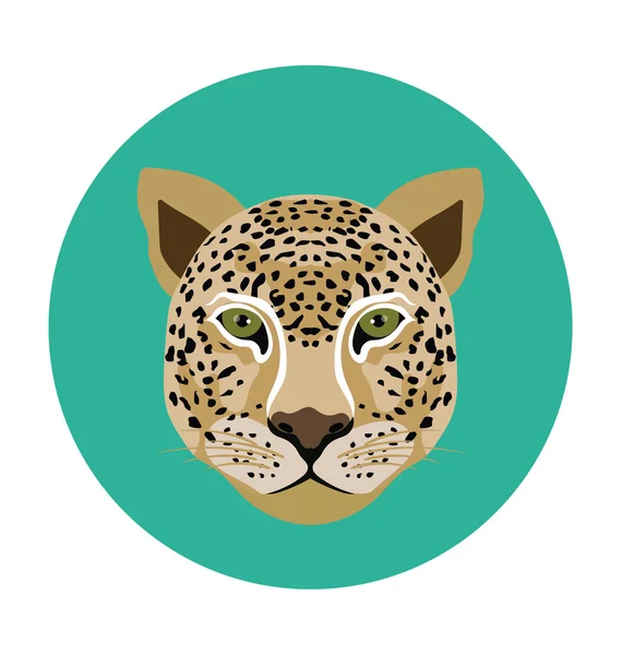 Icono plano Tigre Ilustración — Vector de stock