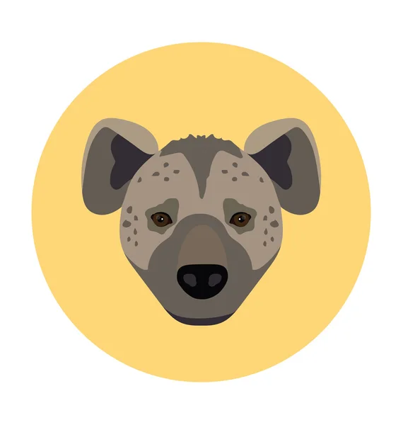 Whippet hund platta ikon Illustration — Stock vektor