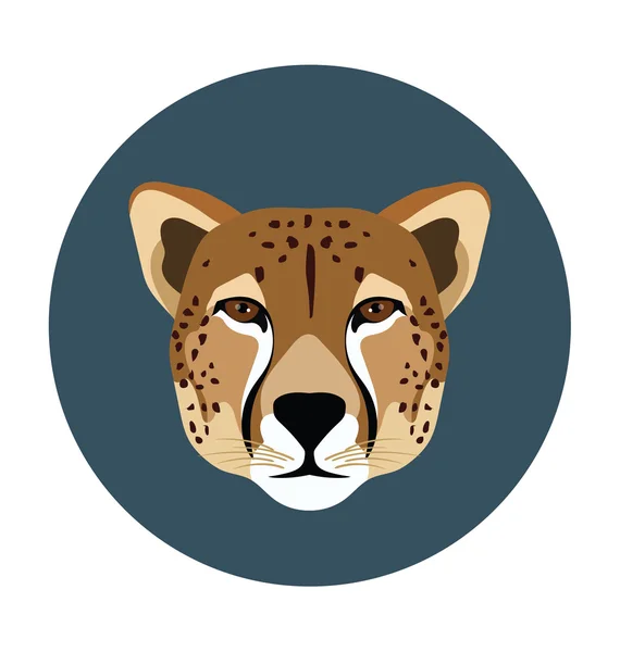 Ilustração do ícone plano do tigre — Vetor de Stock