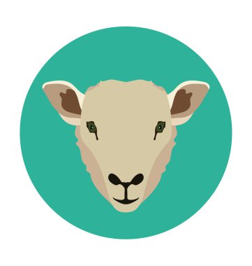 Kuzu düz simge tasarlamak