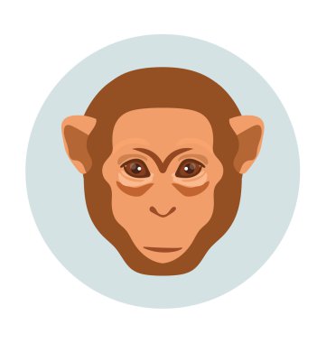 Maymun düz simge tasarlamak