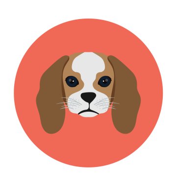 Şövalye köpek yavrusu düz simge tasarlamak