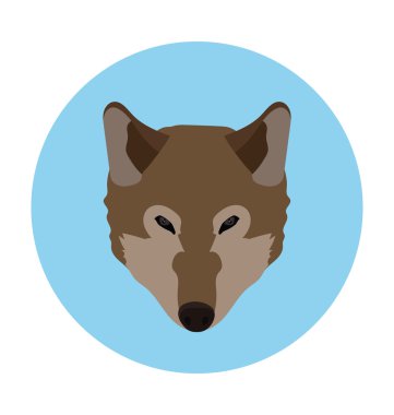 Canis Lupus düz simge tasarlamak